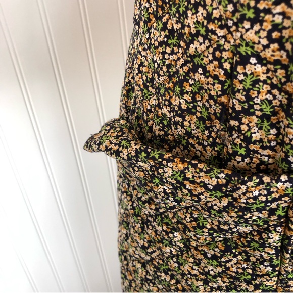 Vintage Cottagecore Robe Floral House Dress Grandma Quilted Nightgown Pockets - Picture 10 of 16